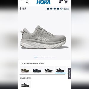 Hoka Bondi 7 LIKE NEW Harbor Mist and White Men's Running Shoes Size 10.5 2E